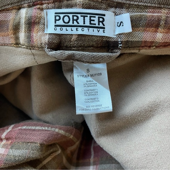 The Porter Collective duster jacket, paint splattered, Union Jack on back, sz S - Picture 6 of 8